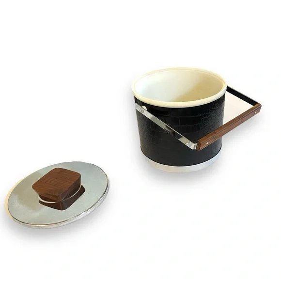 VTG MCM Faux Alligator Skin Kromex Ice Bucket - Picture 5 of 11